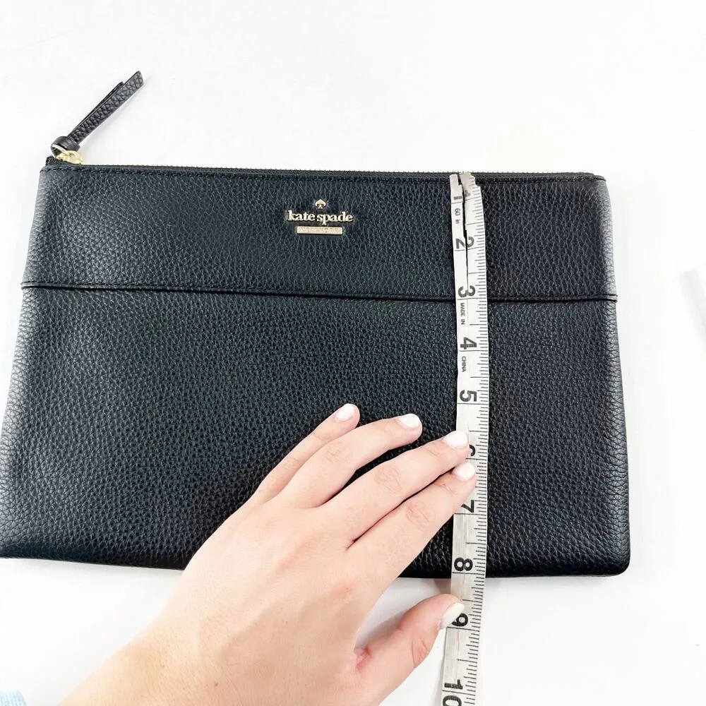 Kate Spade New York Pebble Leather Jackson Street Large Mila Wallet Pouch - Image 8