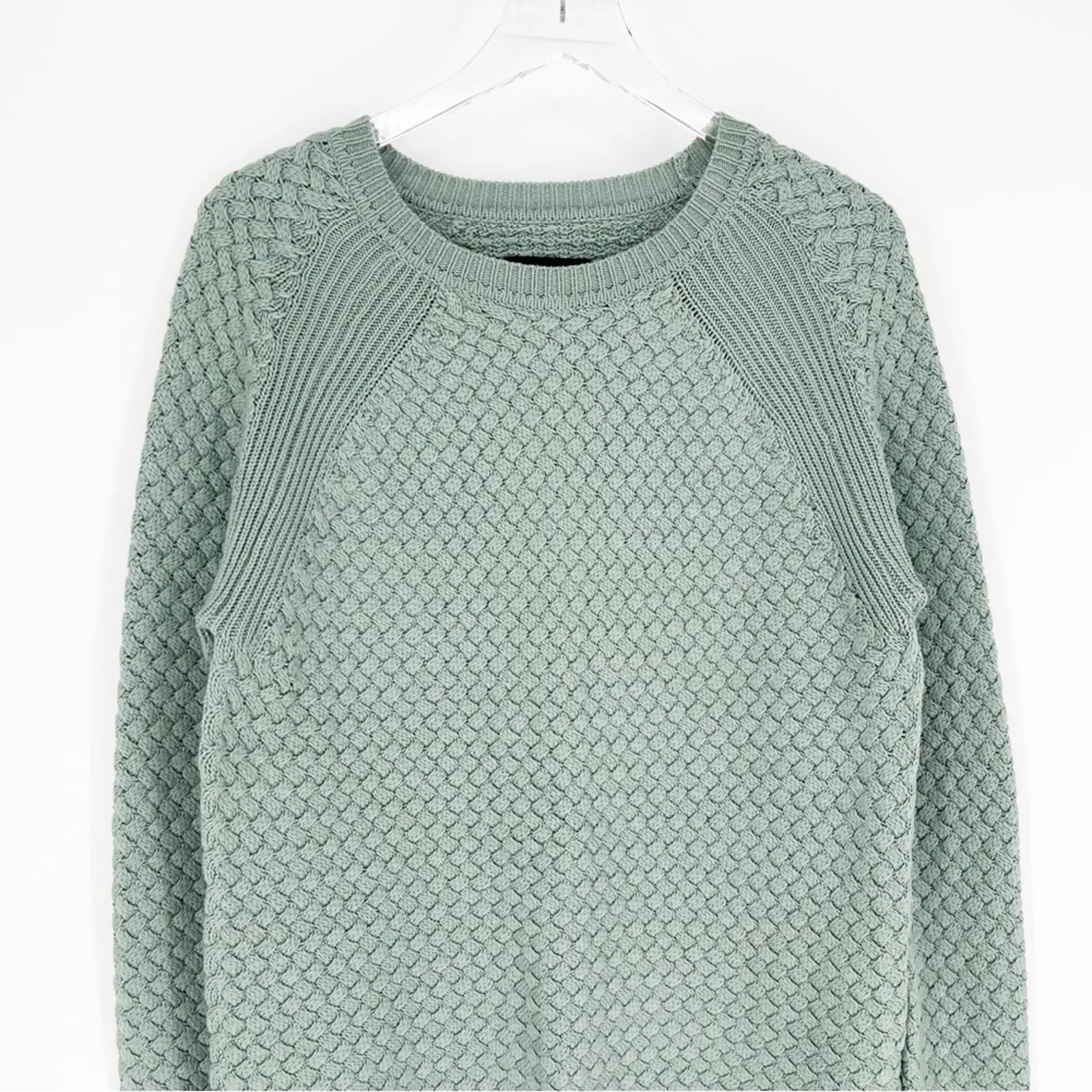 Fancy Stitch Woven Sweater XL‎ Green - Image 3