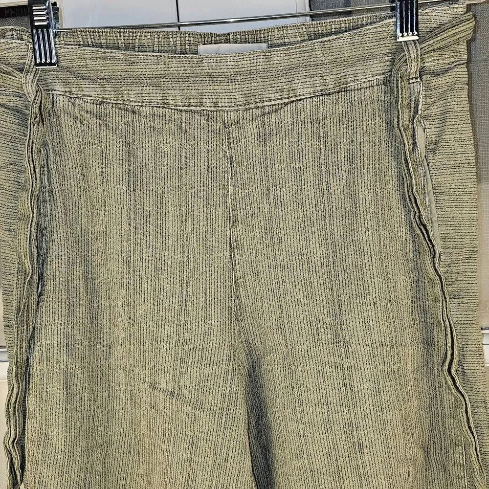 Anthropologie Womens Green Wide Leg Crop Pants‎ XS - Image 3