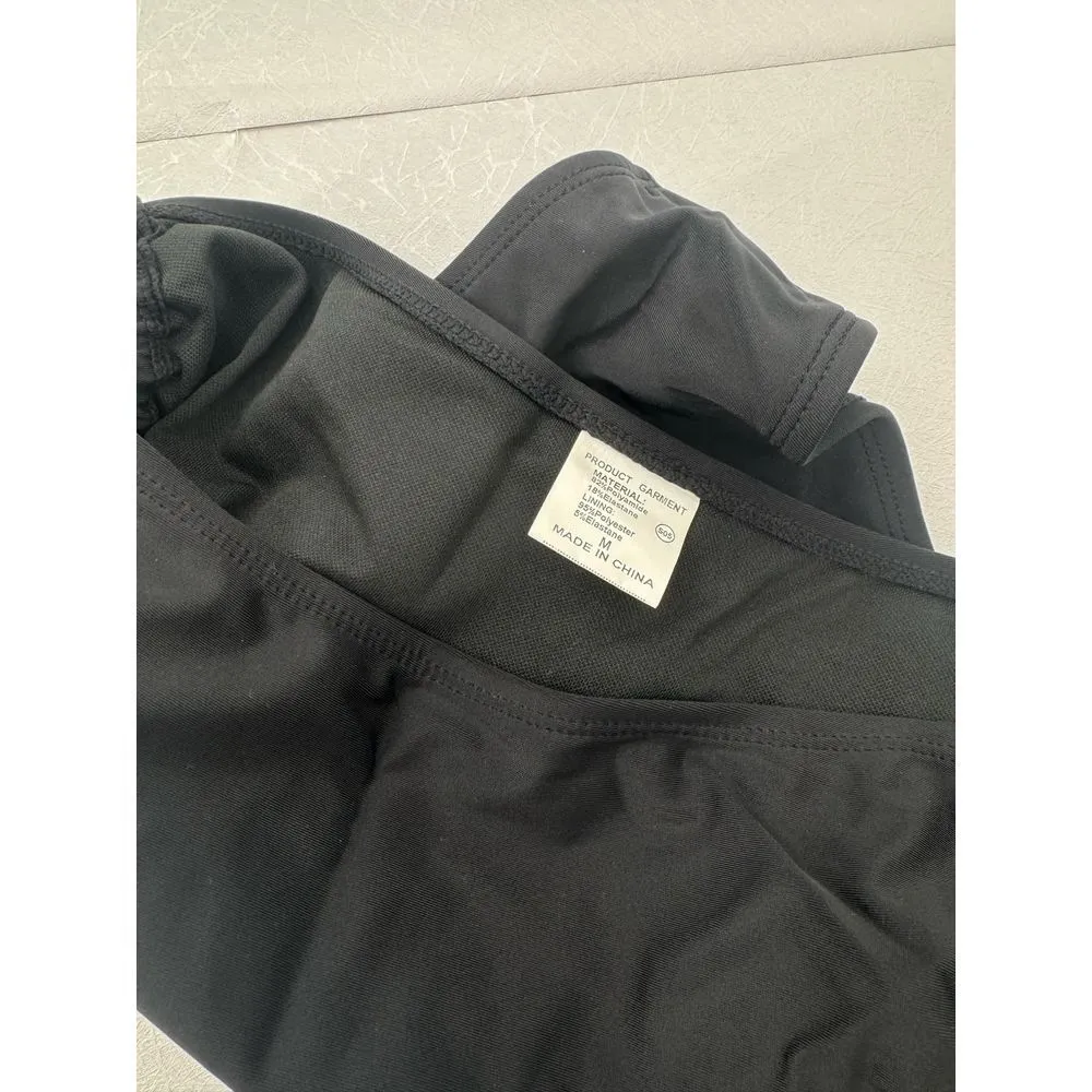 Women's Two Piece Tankini size‎ Medium 1006 Black - Image 4