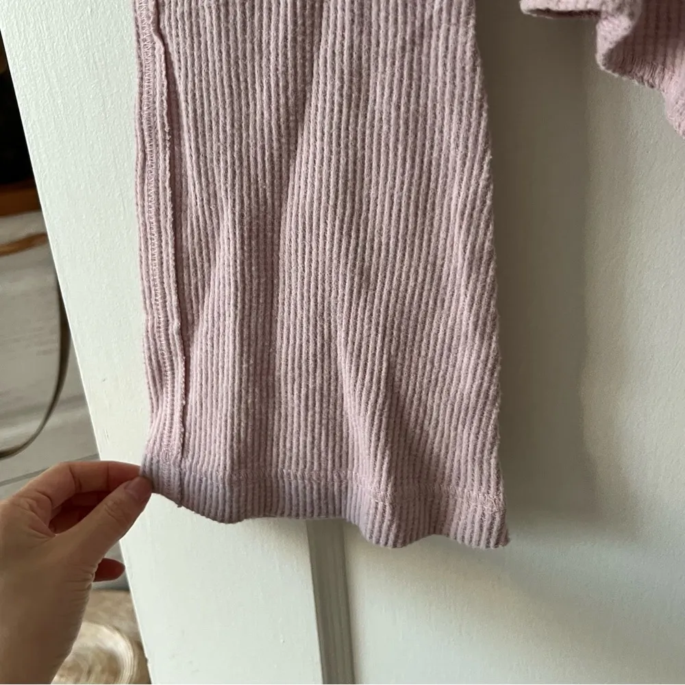 Free People On a Cloud Long Sleeve Bodysuit in Blush Tint Size Large NWT - Image 8