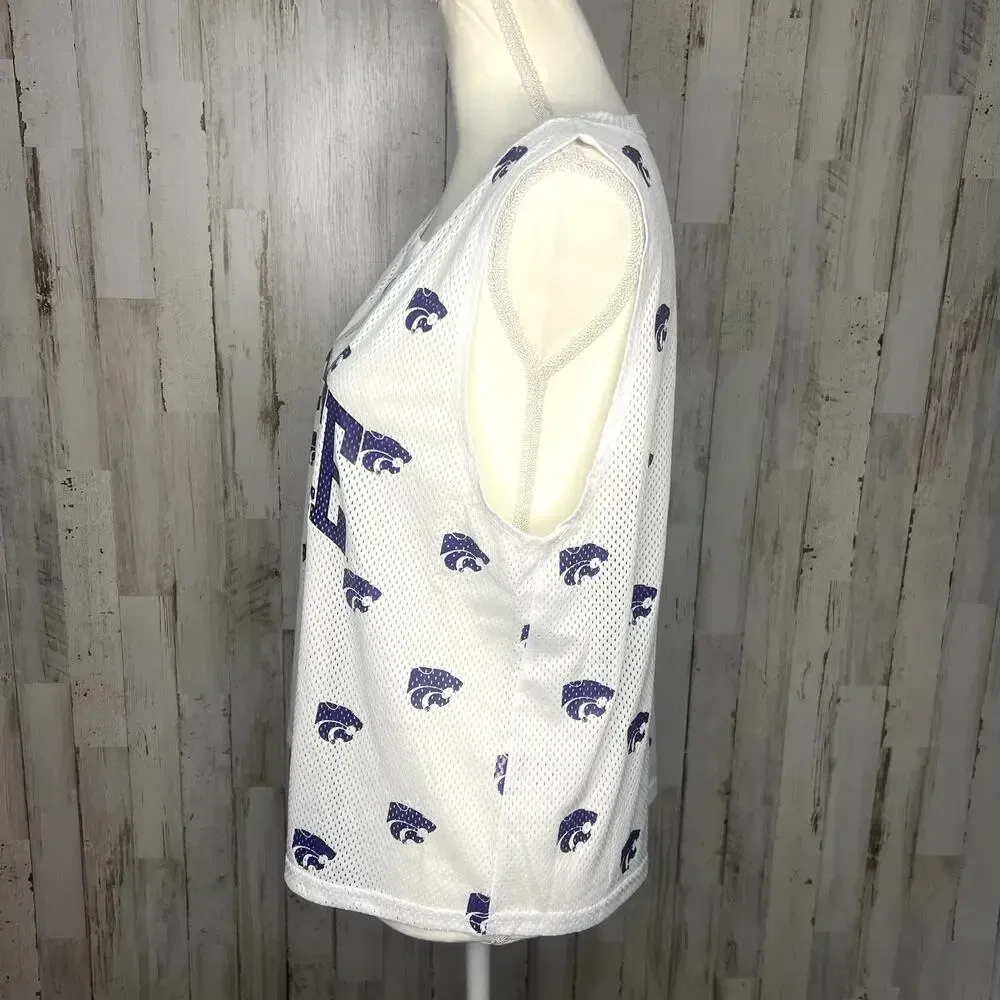 NWT NCAA Kansas State Wildcats‎ Women's Small White Mesh All Over Print Tank Top - Image 4
