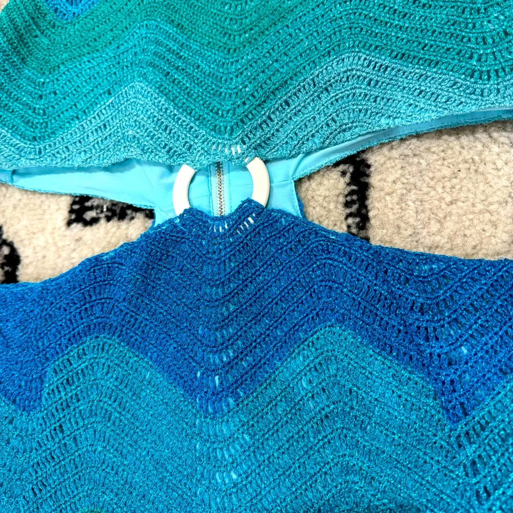 Lisa Maree Soul Chaser Dress in Ombre Blue Crochet Size M NWOT - Image 6