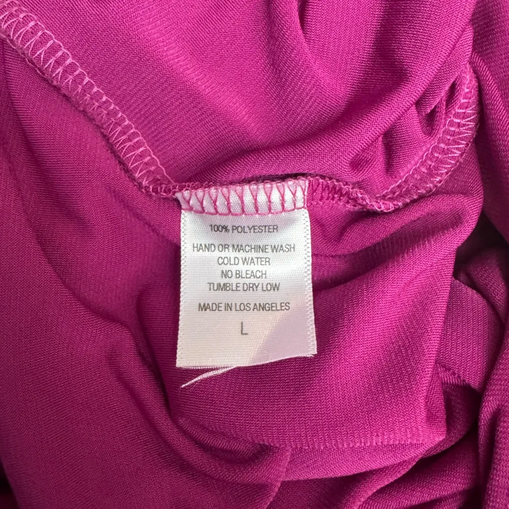 Lucy in the Sky Bodycon Side Slit Mini Dress Magenta Size Large - Image 5
