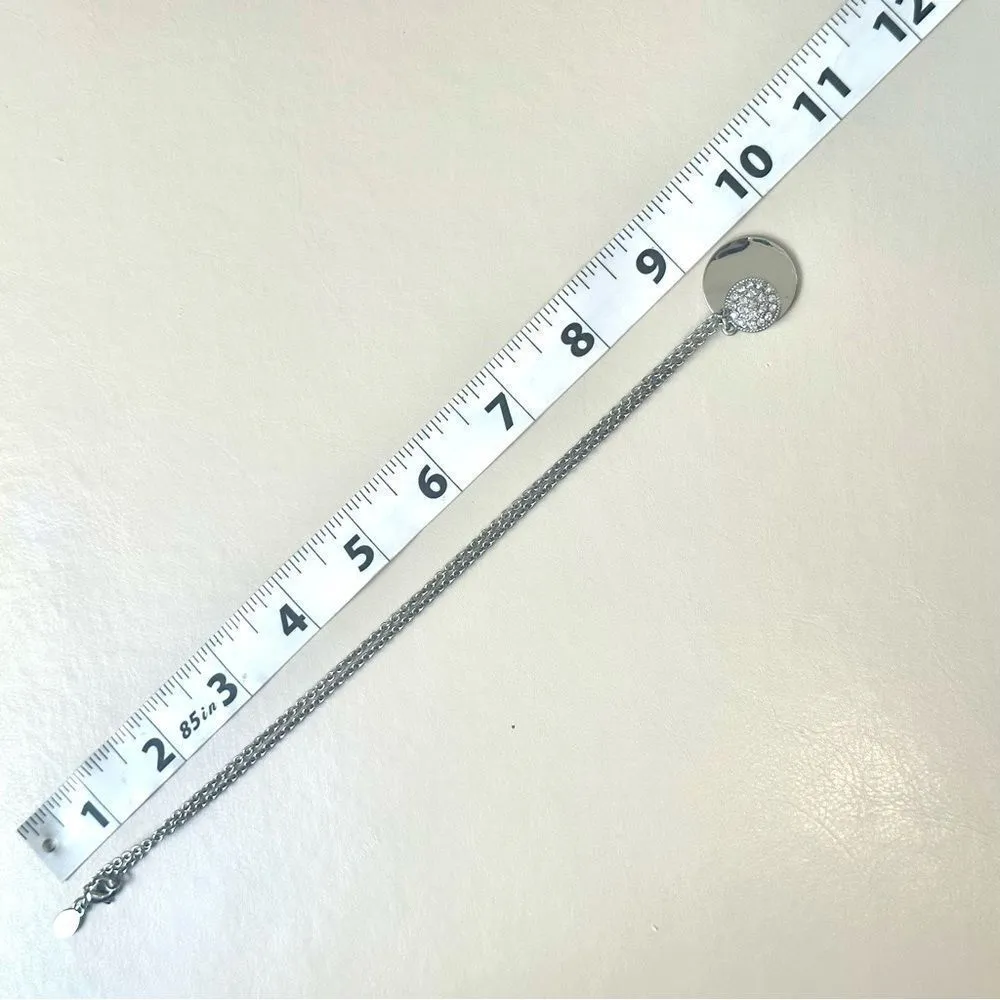 Express circle rhinestone pendant necklace - Image 4