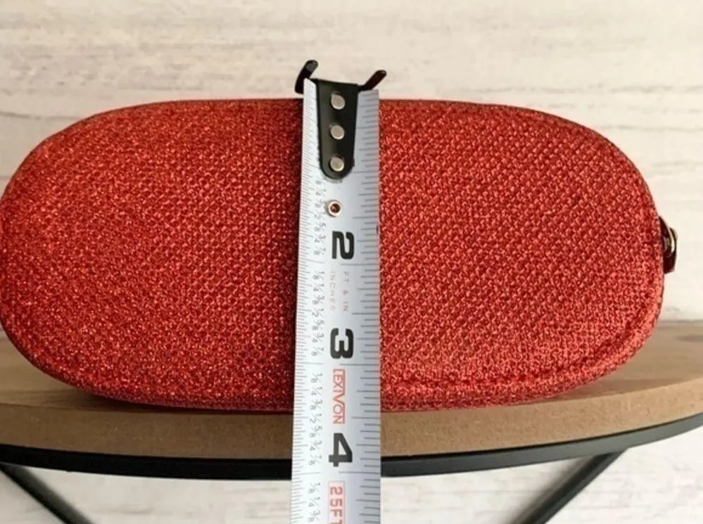 Alessia Red and Gold Bejeweled Closure Clutch Bag - Image 9