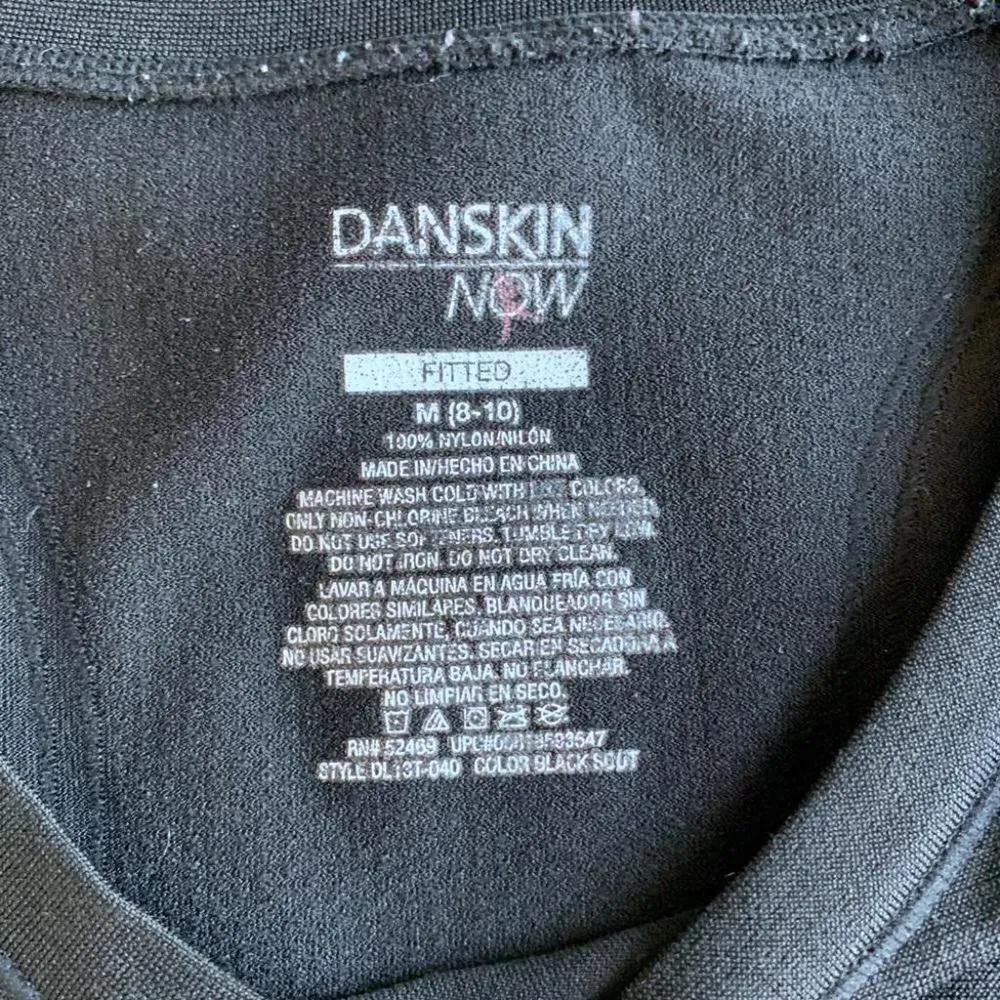 Danskin Now Fitted Shirt Black Medium - Image 6