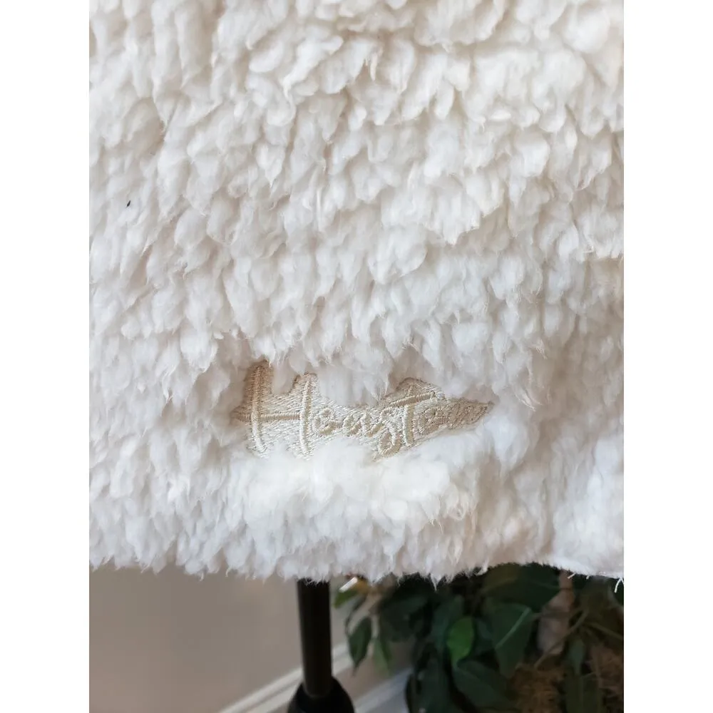 Boxercraft Audrey Coat Womens XS White Sherpa Fleece Shawl Neck Double Breasted - Image 11