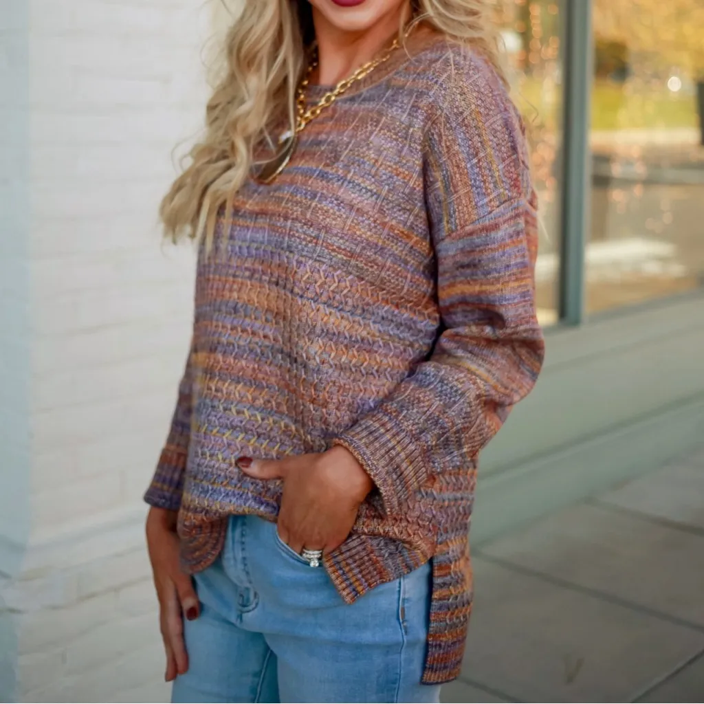 Soft Surroundings Size 2X Multicolor Textured Knit Sweater Cotton Blend Tunic - Image 4