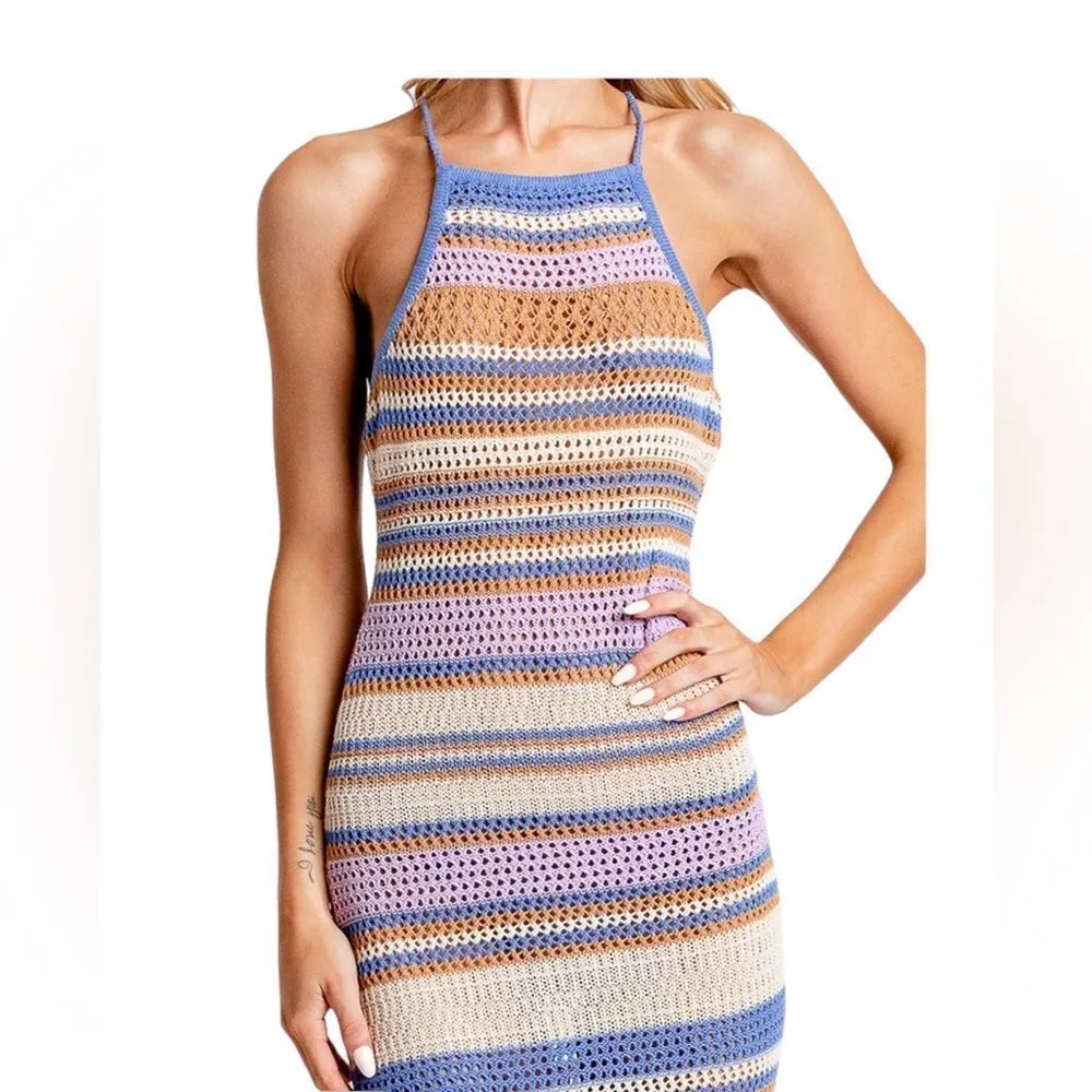 L*SPACE ALLEGRA KNIT DRESS Wildflower Crochet S - Image 2