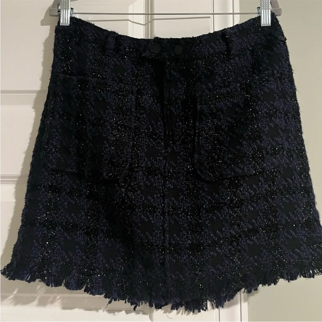 Scotch & Soda Tweed Mini Skirt - Black and‎ Blue size XL - Image 3