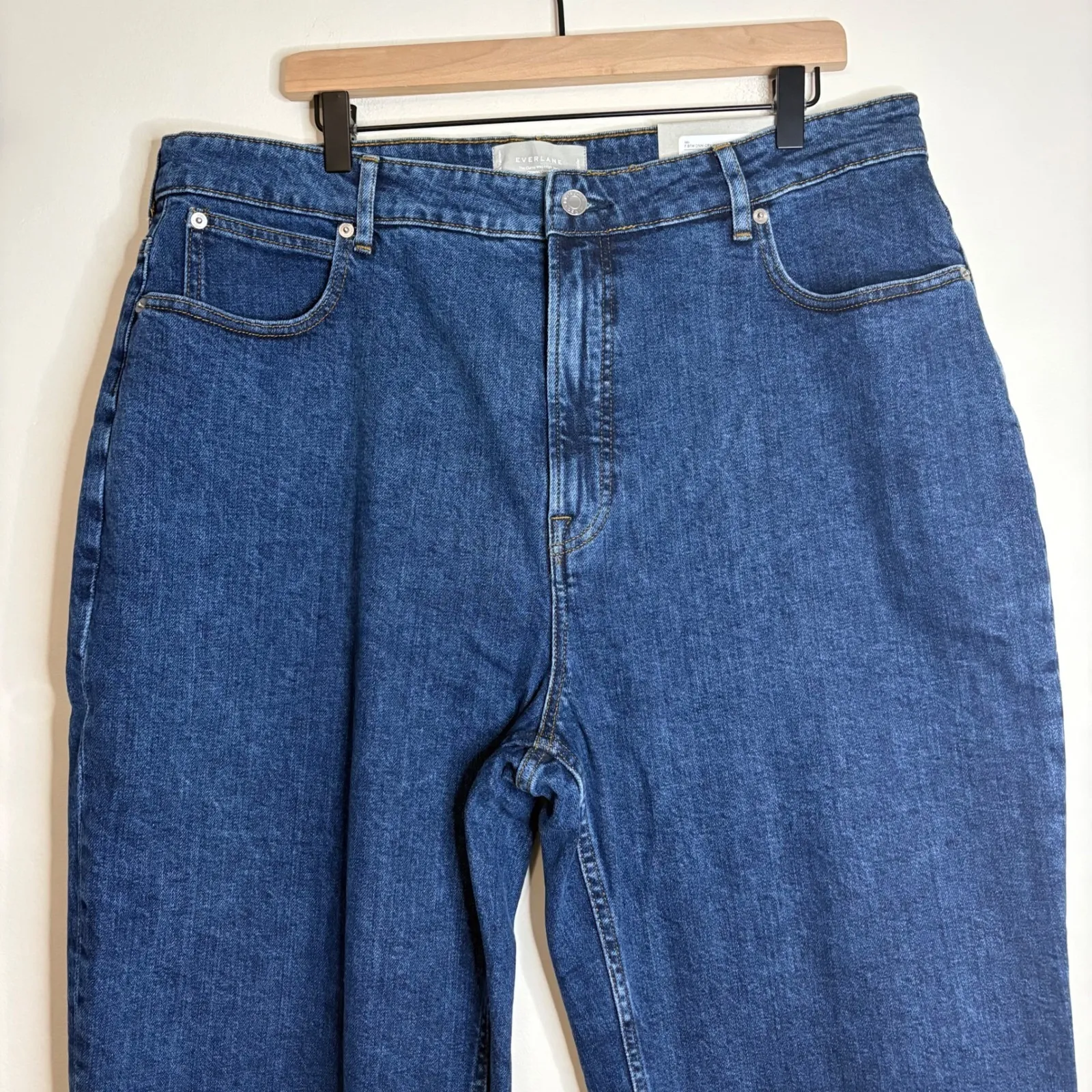 Everlane The Curvy Way High Jean Women's Blue Denim Size 35 Regular - Image 3