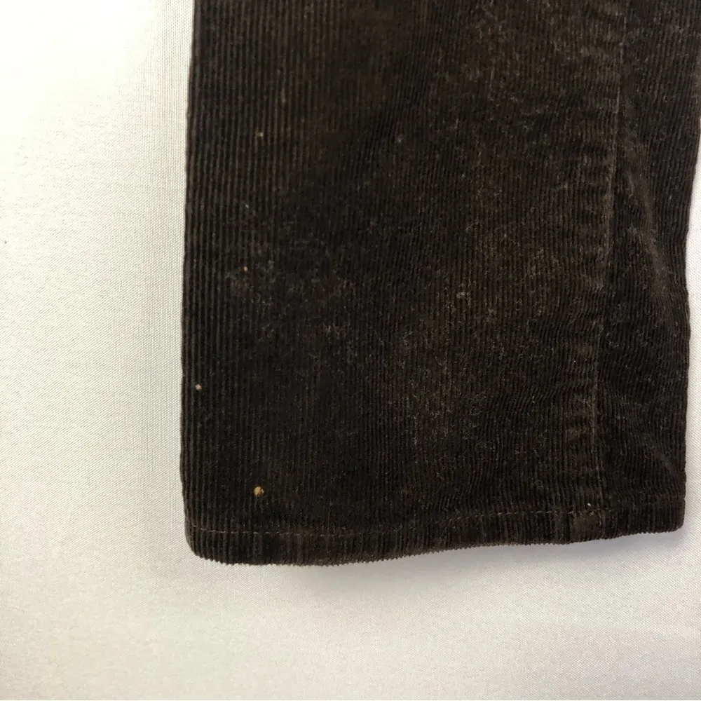 Delia's Dark Brown Corduroy Straight Leg Y2K Pants 5/6S - Image 4