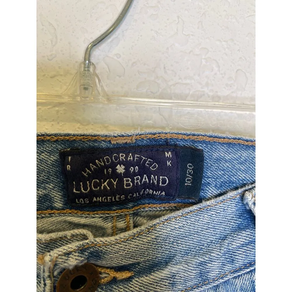 Lucky Brand Sienna Slim Boyfriend Ankle Denim Jeans EUC Sz 10/30 Destroyed Women - Image 4