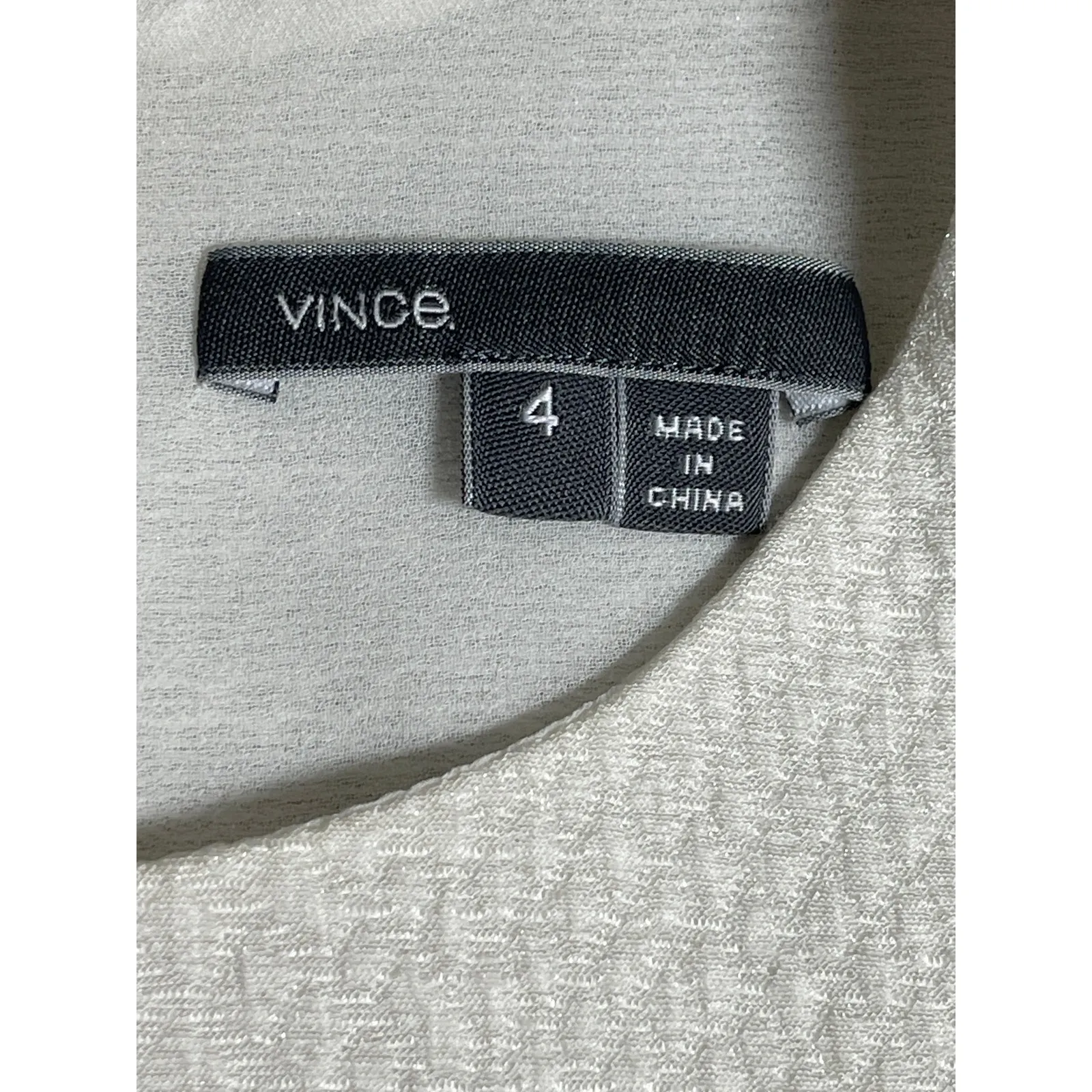 Vince Women's White Snakeskin Jacquard 3/4 Sleeve Tunic Mini Shift Dress Size 4 - Image 4