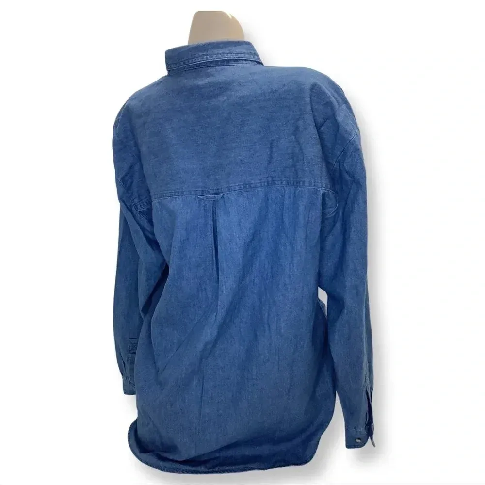 Banana Split Jean Shirt NWOT Blue - Image 3