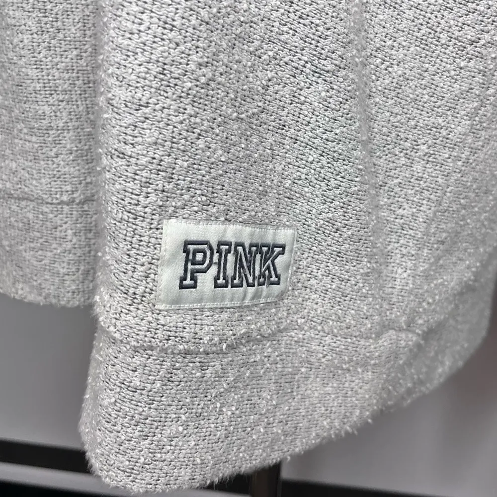 PINK VICTORIA’S SECRET Oversized Textured Oatmeal Beige Sweater XS - Image 4