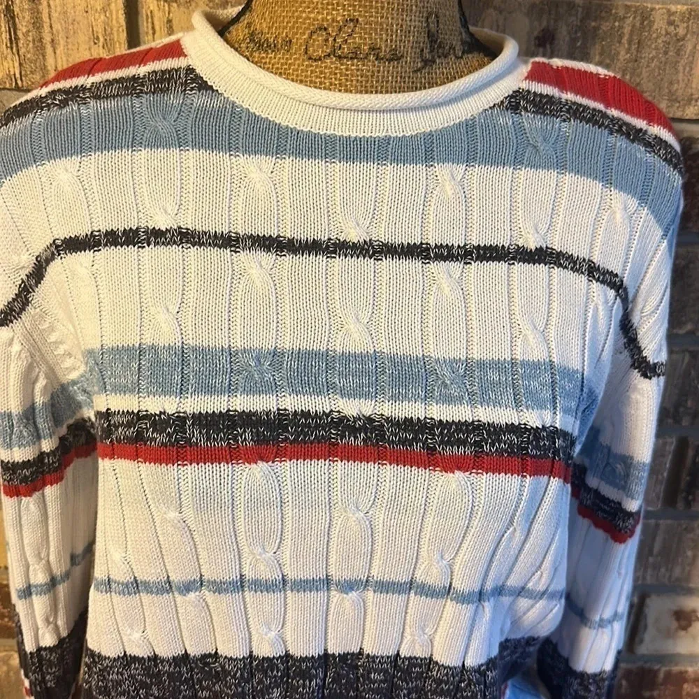 Karen Scott stripe women’s holiday long sleeve sweater size PS - Image 7