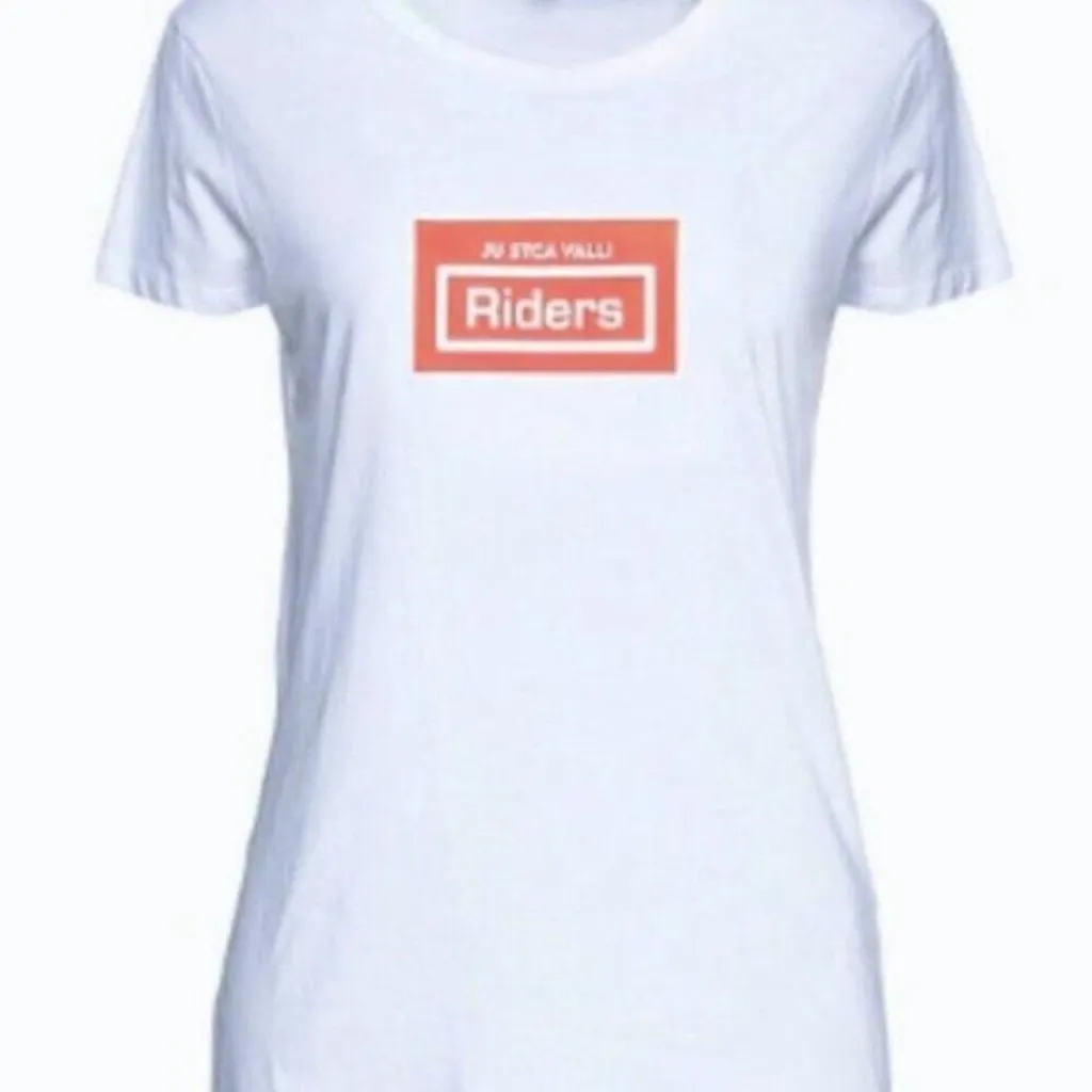 Just Cavalli Riders print short sleeve T shirt white M - Image 2