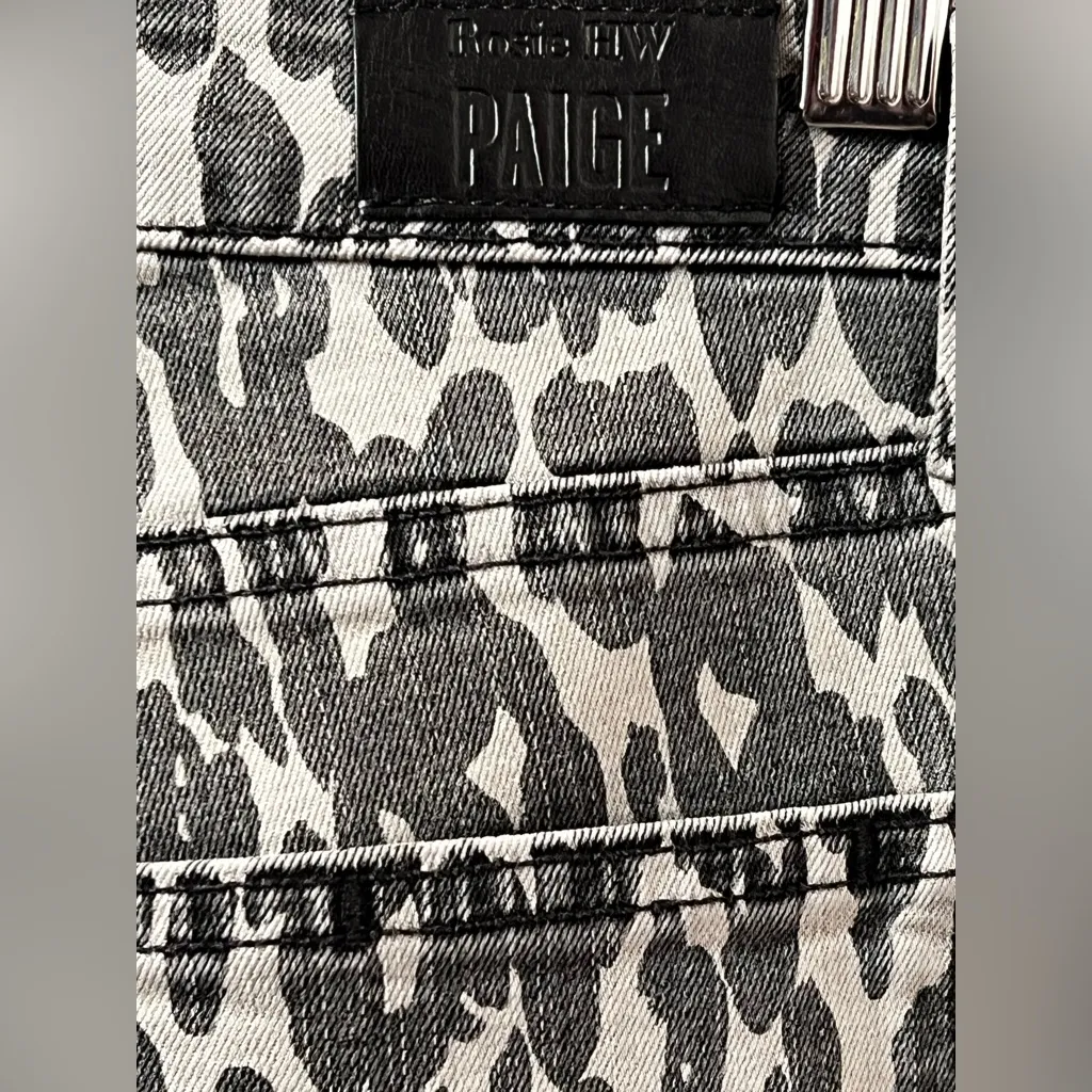 Paige Rosie HW Women’s Poppy Leopard Slim Crop Flare  High Rise Jeans - Image 10
