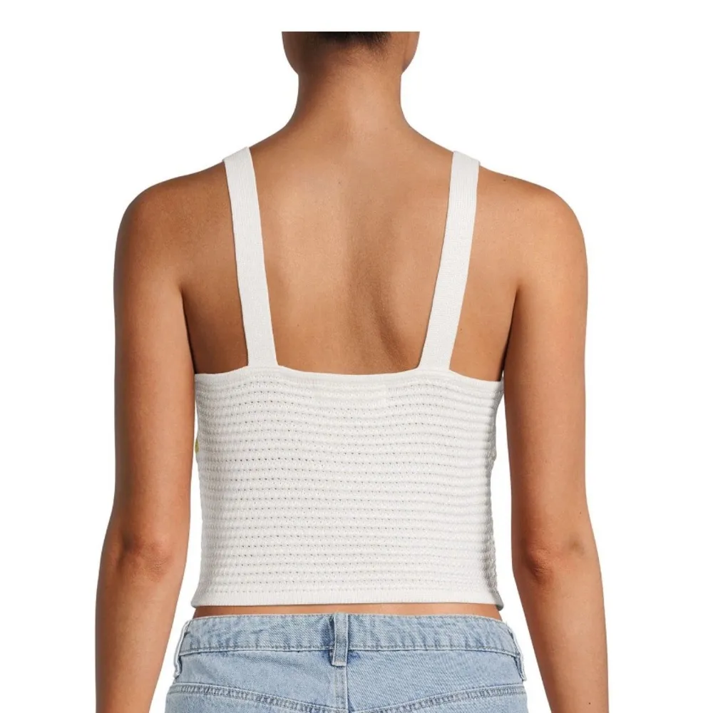 Madden NYC Y2K Boho Crochet String Cropped Tank Top - Image 5