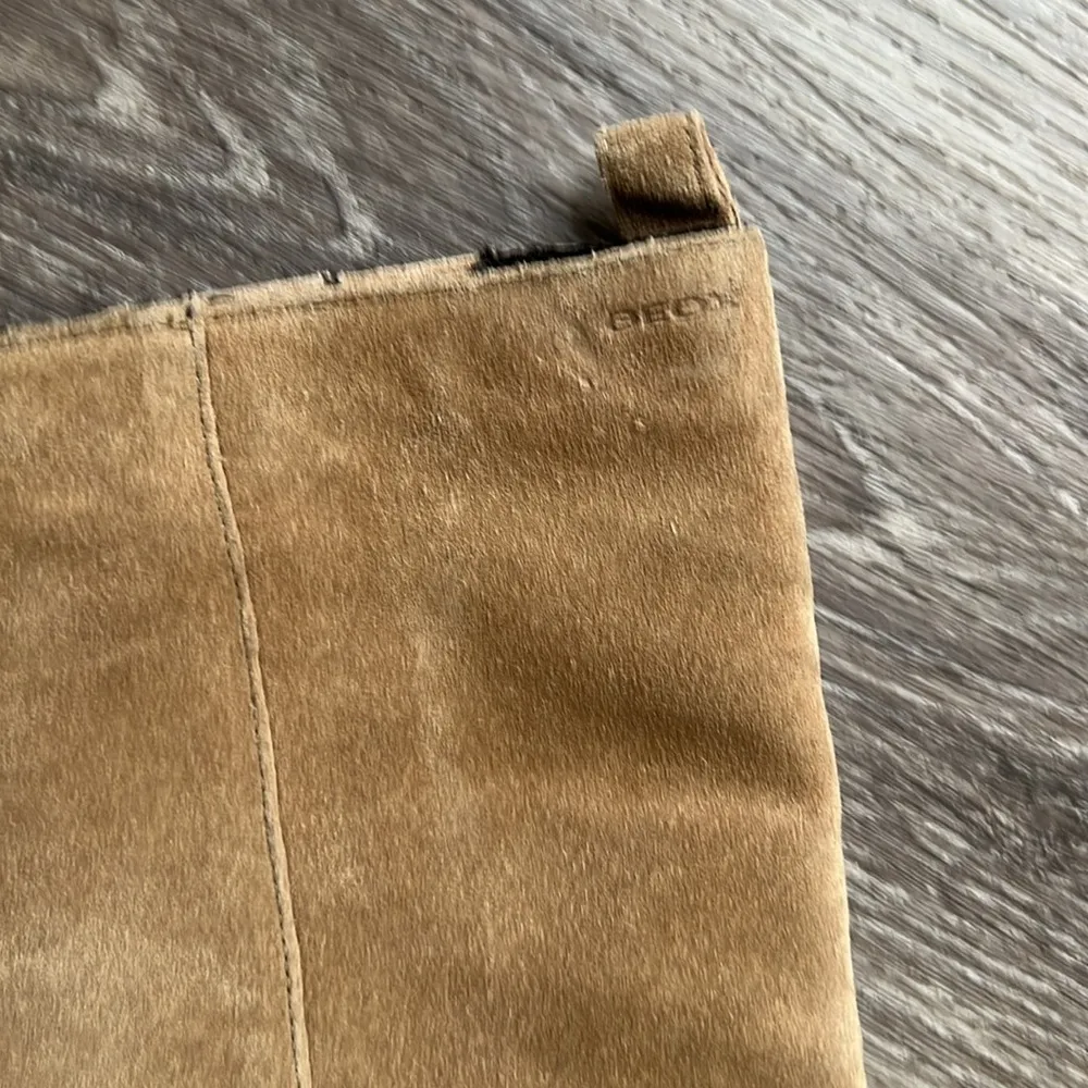 Geox Leather Tall Boots Size 40 Tan - Image 6