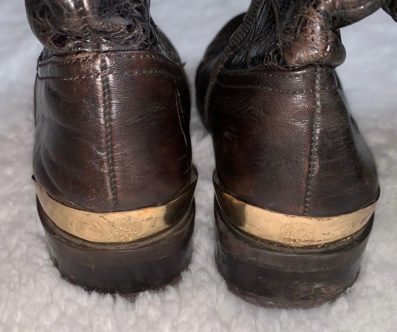 Dark Brown Snakeskin Leather Knee High Boots - Image 4