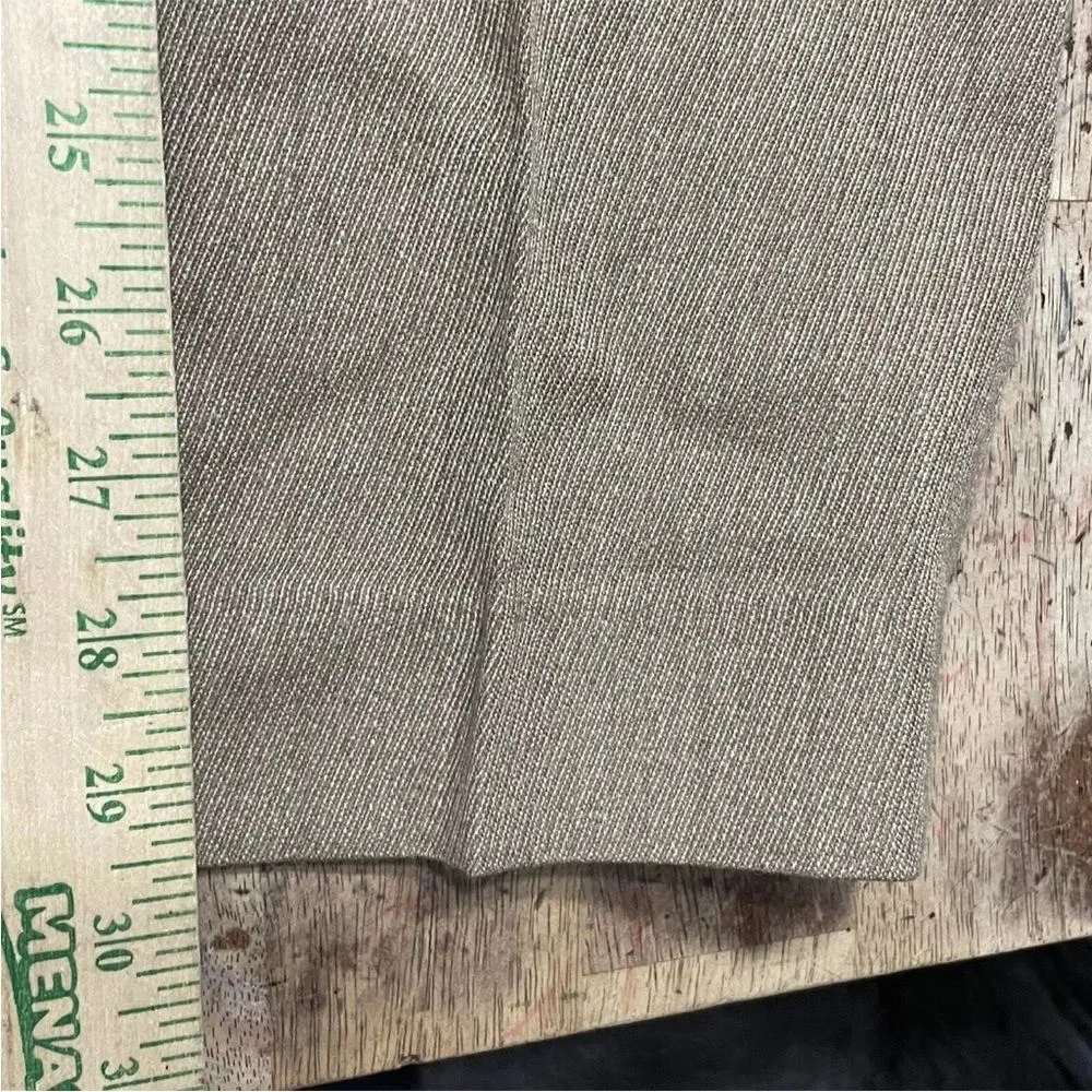 Les Copains Tan Pleated Winter Weight Straight Leg Trousers Women’s Sz 8‎ Tan - Image 5