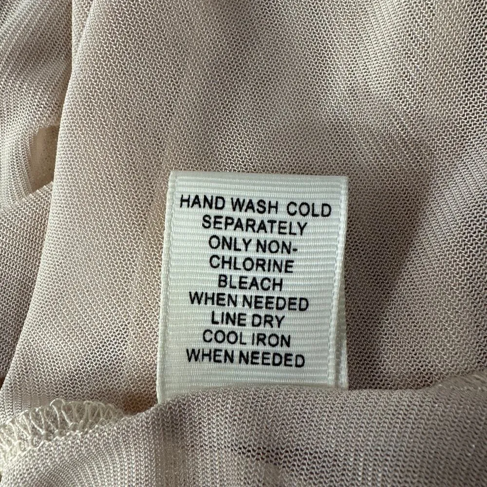 Ultra Pink Small Victorian Top Asymmetrical Crochet Lace Lined Long Bell Sleeves - Image 11