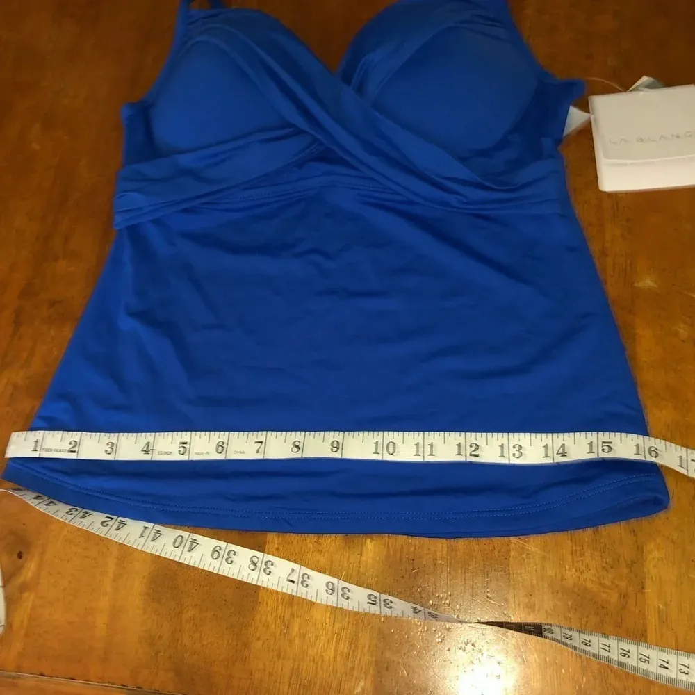 La Blanca "Island Goddess" tankini wrap top,size 6 - Image 7