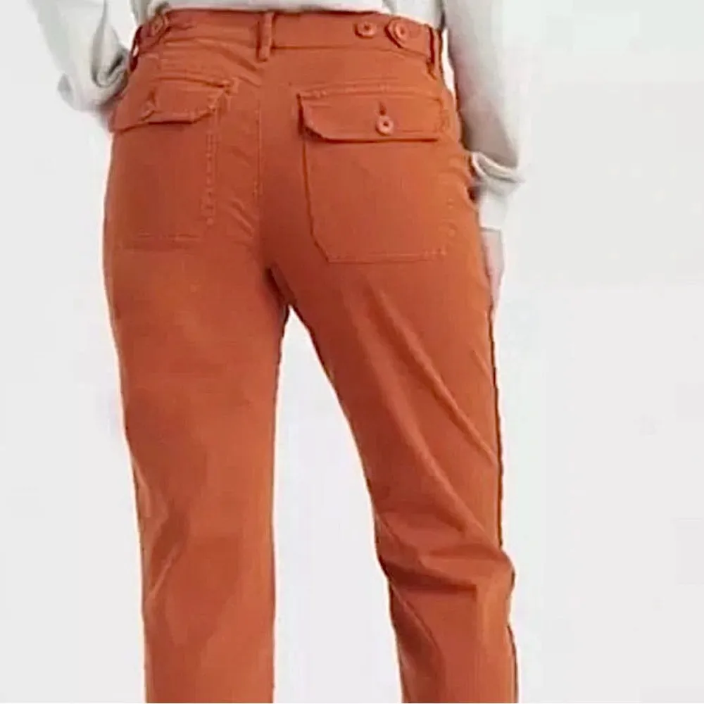 Lucky Brand Side Stripe Orange Utility Pants • Sz 00/24 - Image 10