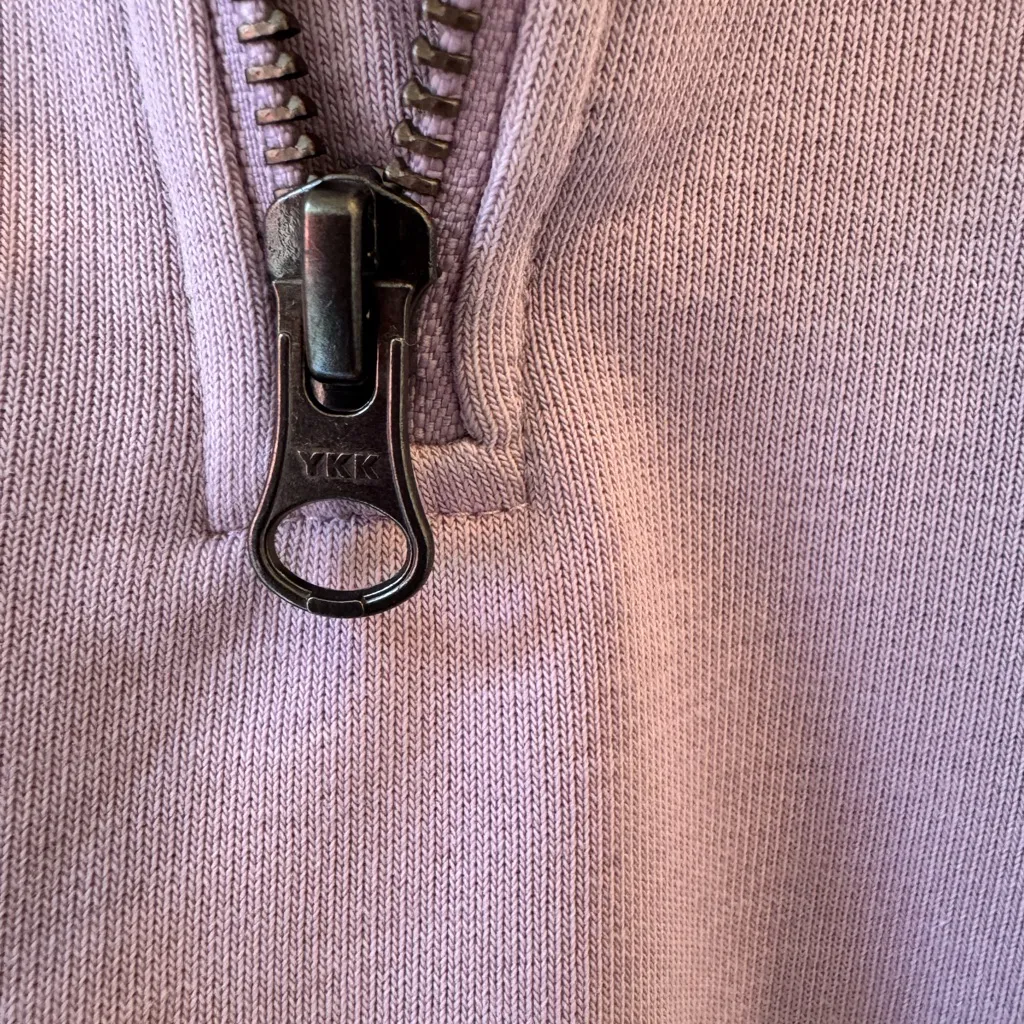 Gymshark Lavender Cropped Half Zip Pullover Women’s Medium - Image 6