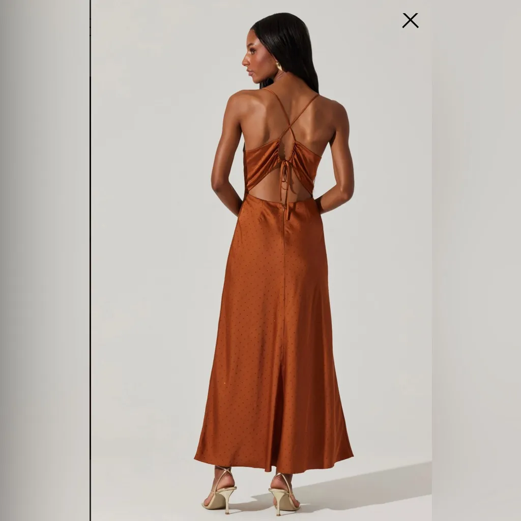 NEW ASTR Bonney Rhinestone Maxi‎ Slip Dress Size XS Revolve - Image 4