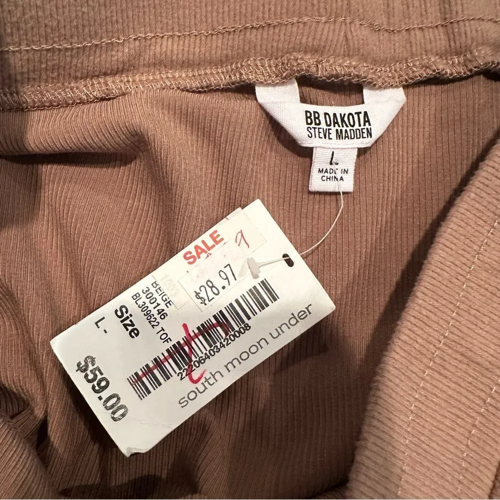 BB Dakota Cinch By Cinch Skirt Women's‎ Large Toffee Color Stretch Ruching NWT - Image 8