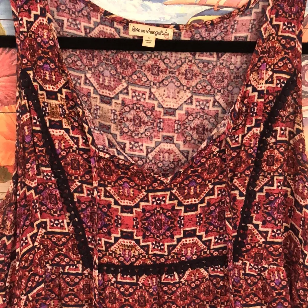 Love on a hanger BoHo tank size large even - Image 3
