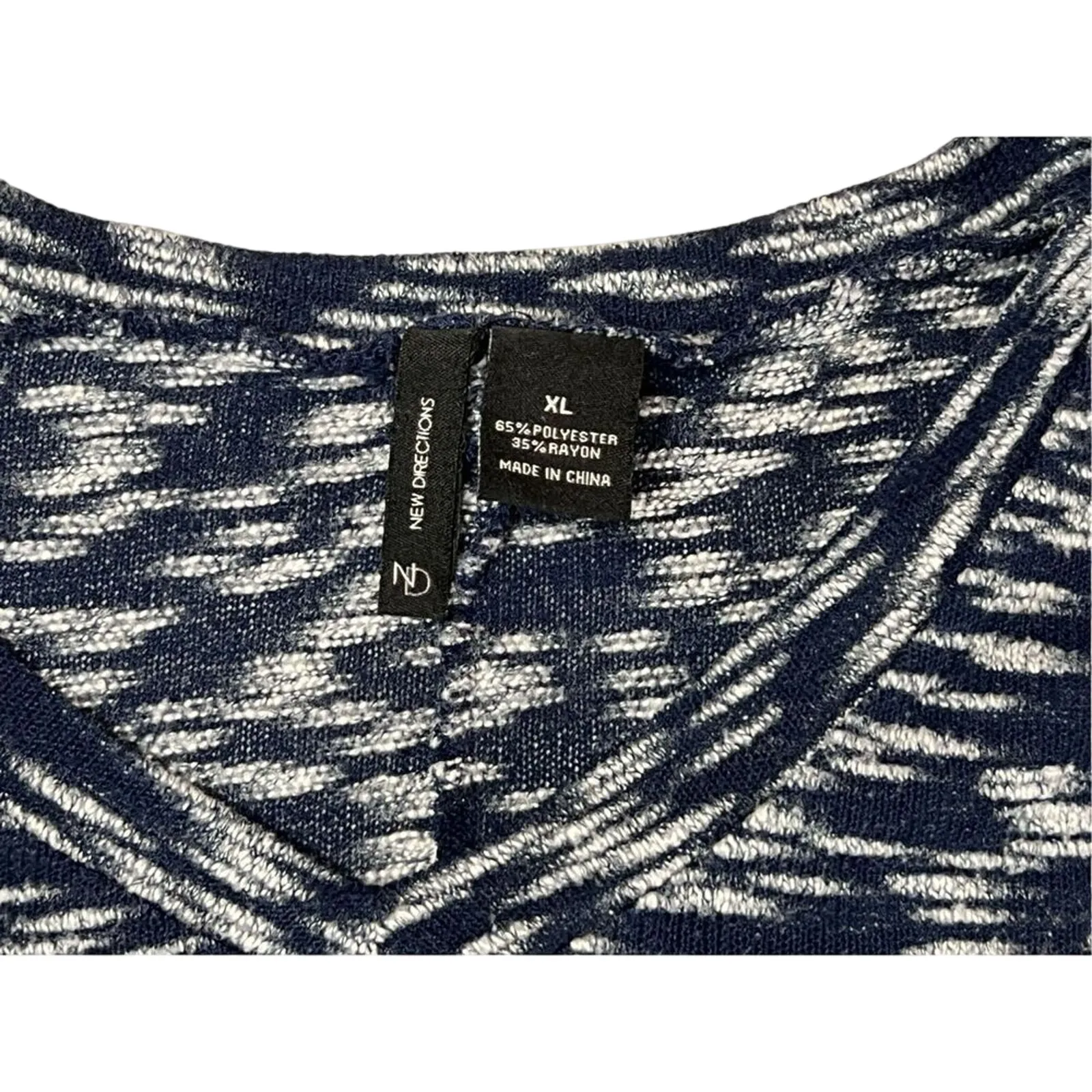 New‎ Directions Blue Asymmetrical V - Image 4