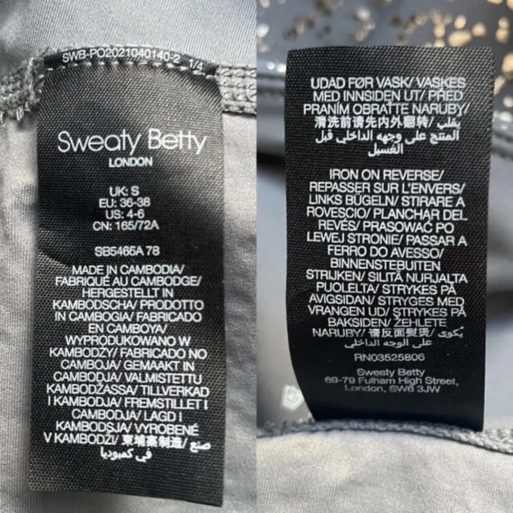 NWT Sweaty Betty Goddess 7/8 Workout Legging Gray Silver Foil Size Small NEW - Image 12