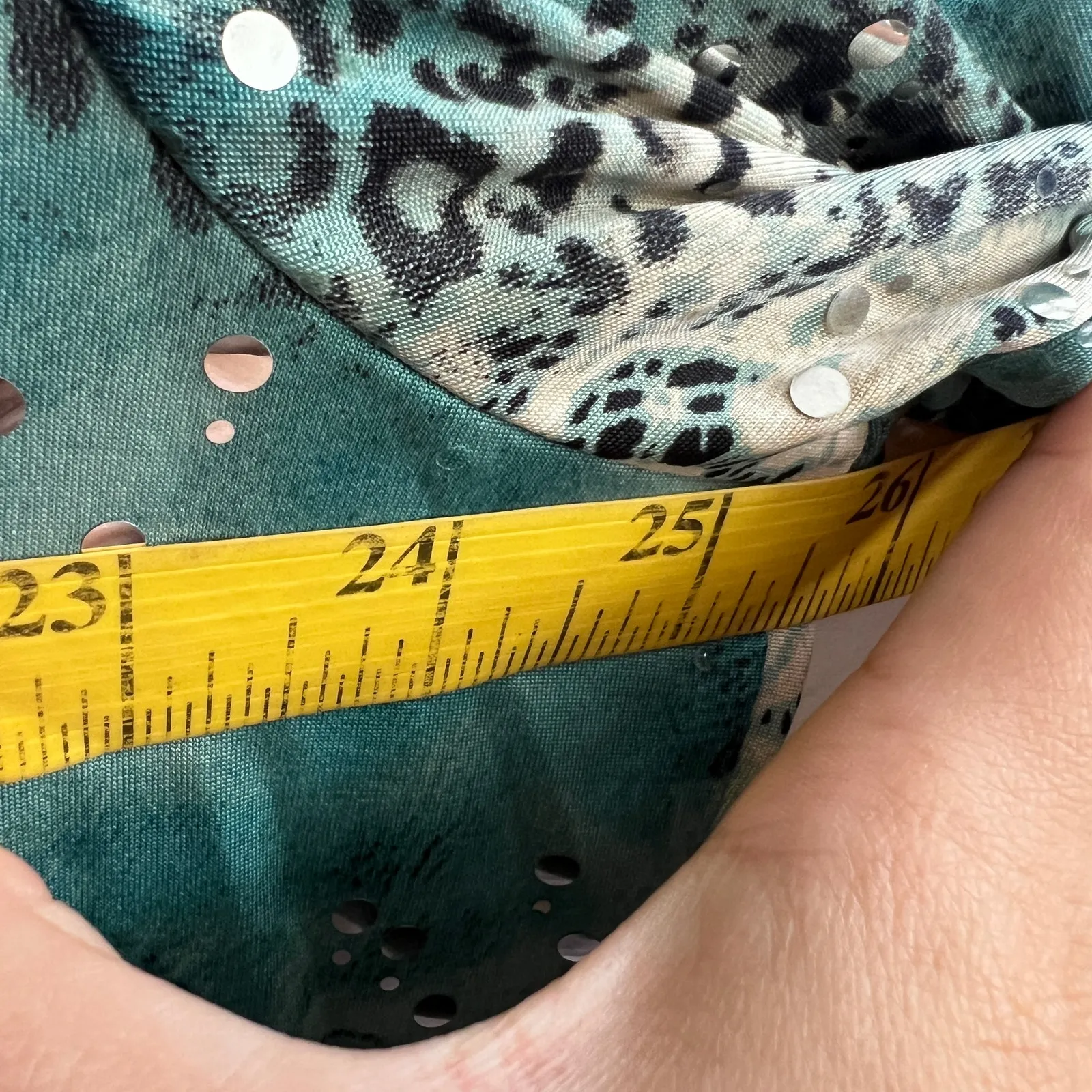 Animal‎ Print Sequin Top Y2K Glam 2000s Grunge Vintage Indie Sleaze 2X Blue - Image 6