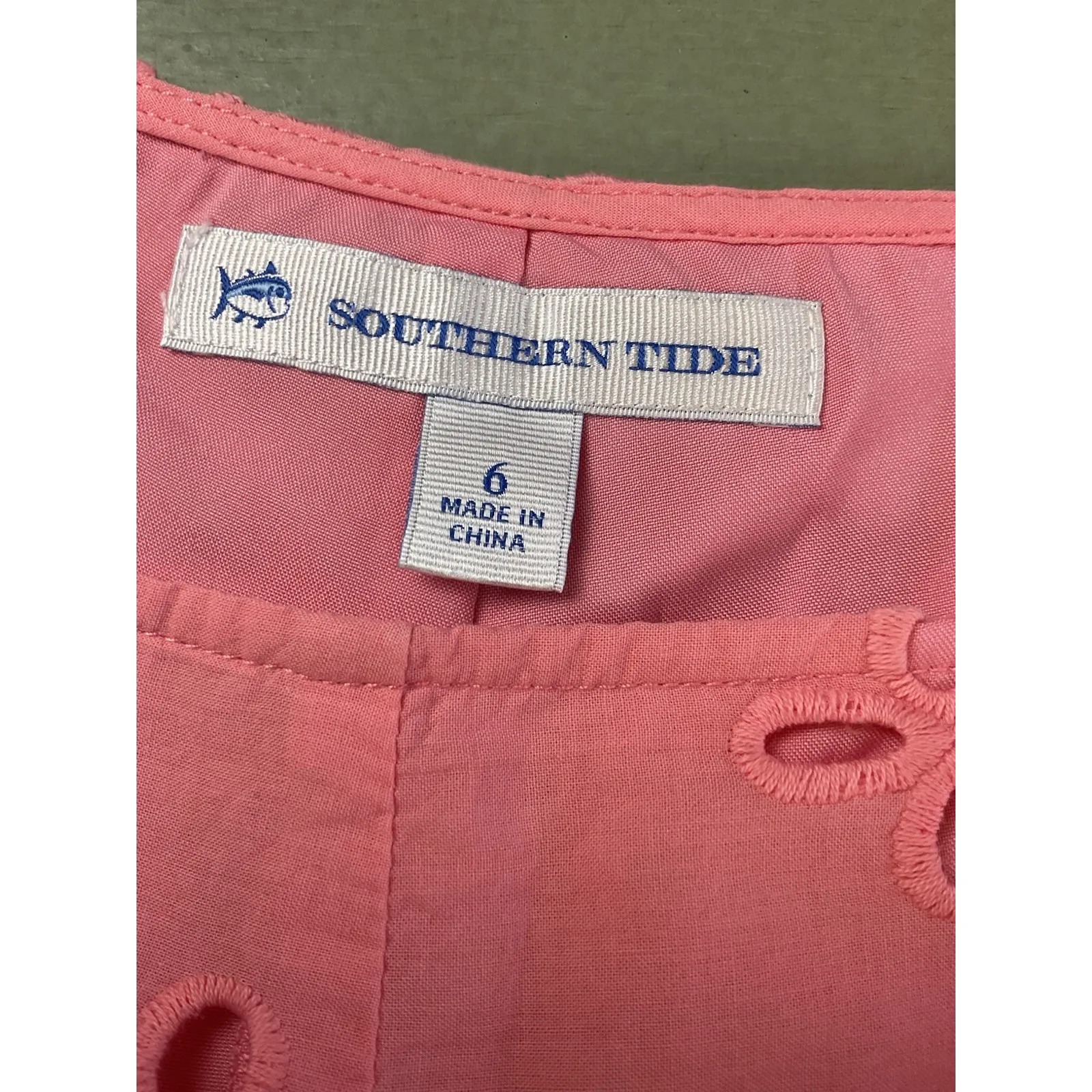 Southern Tide Shorts Womens Alice Scalloped Eyelet Lace Pink Size 6 - Image 7