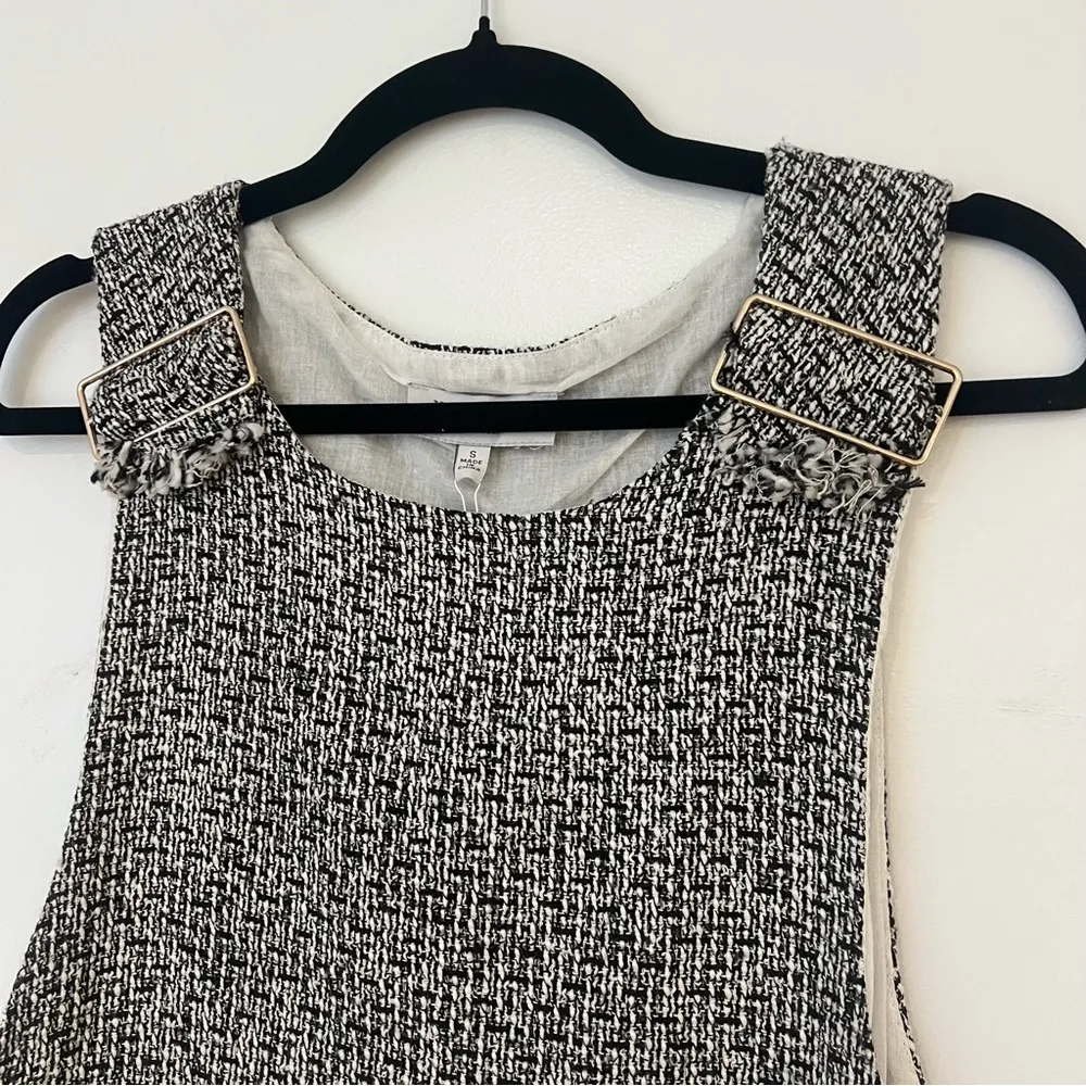 NEW Hayden Tweed Black and White Overall Dress - Image 4