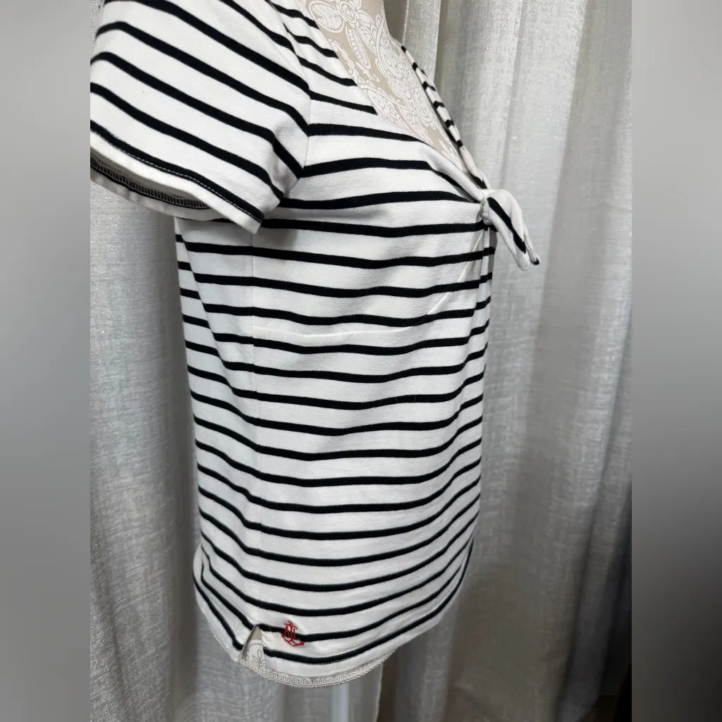 American Living Striped Tie-Front Top (Size M) - Image 5