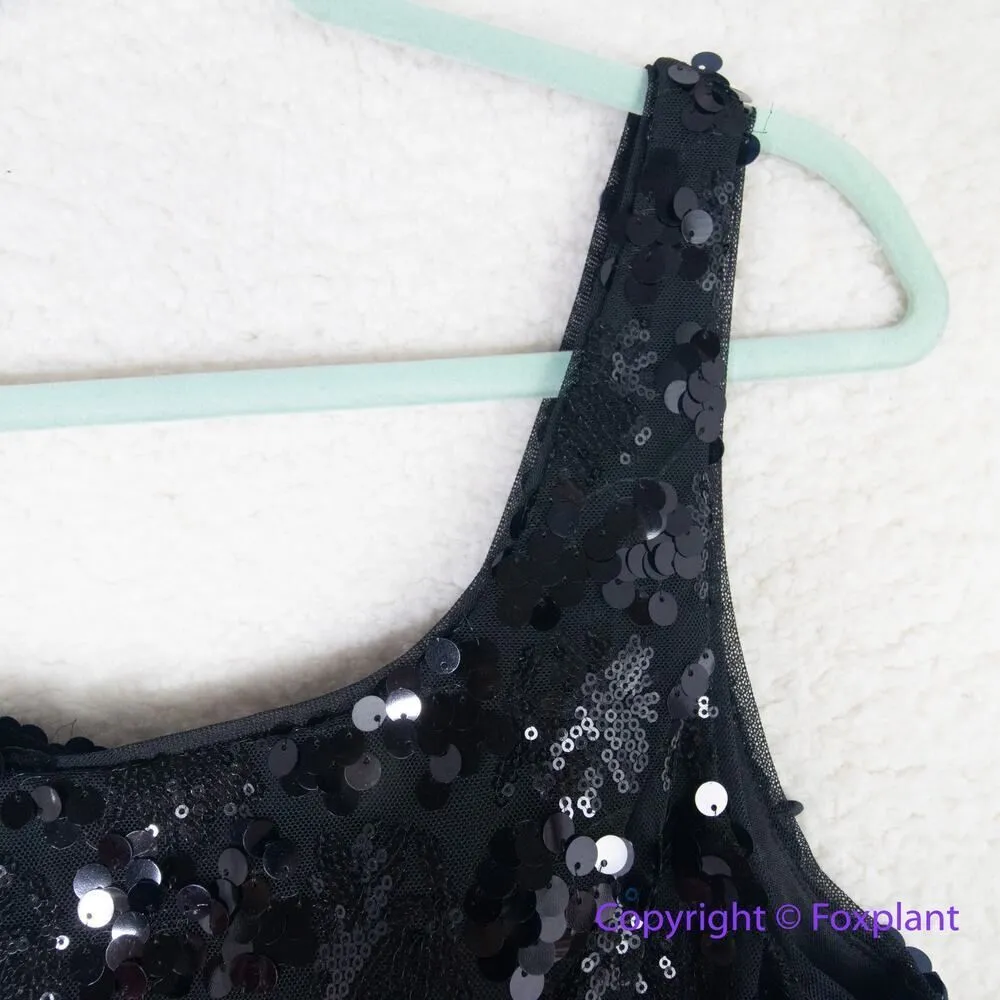 New! Alex & Eve Alex Evenings Sequined Scoop-Neck Sleeveless Gown black, size 10 - Image 12