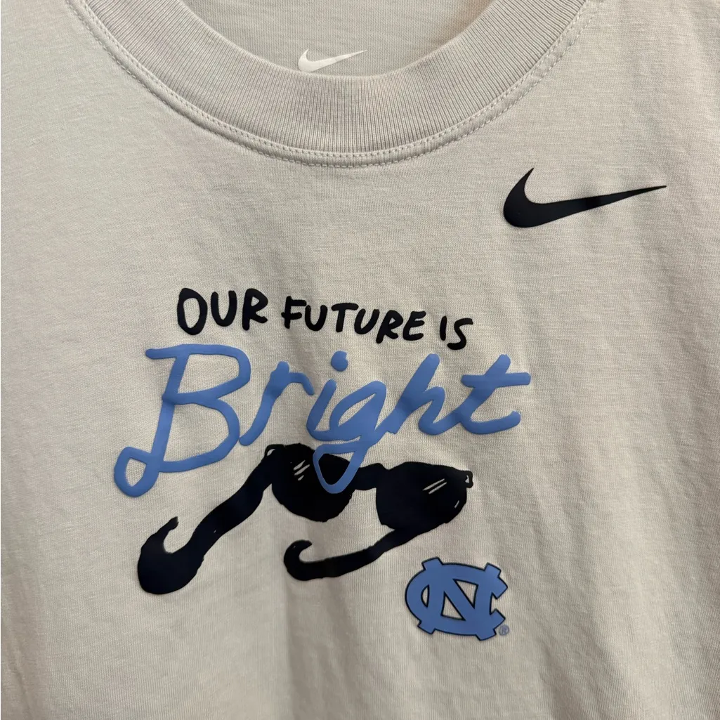 Nike North Carolina UNC Women's Our Future is Bright T-Shirt Size Small - Image 2