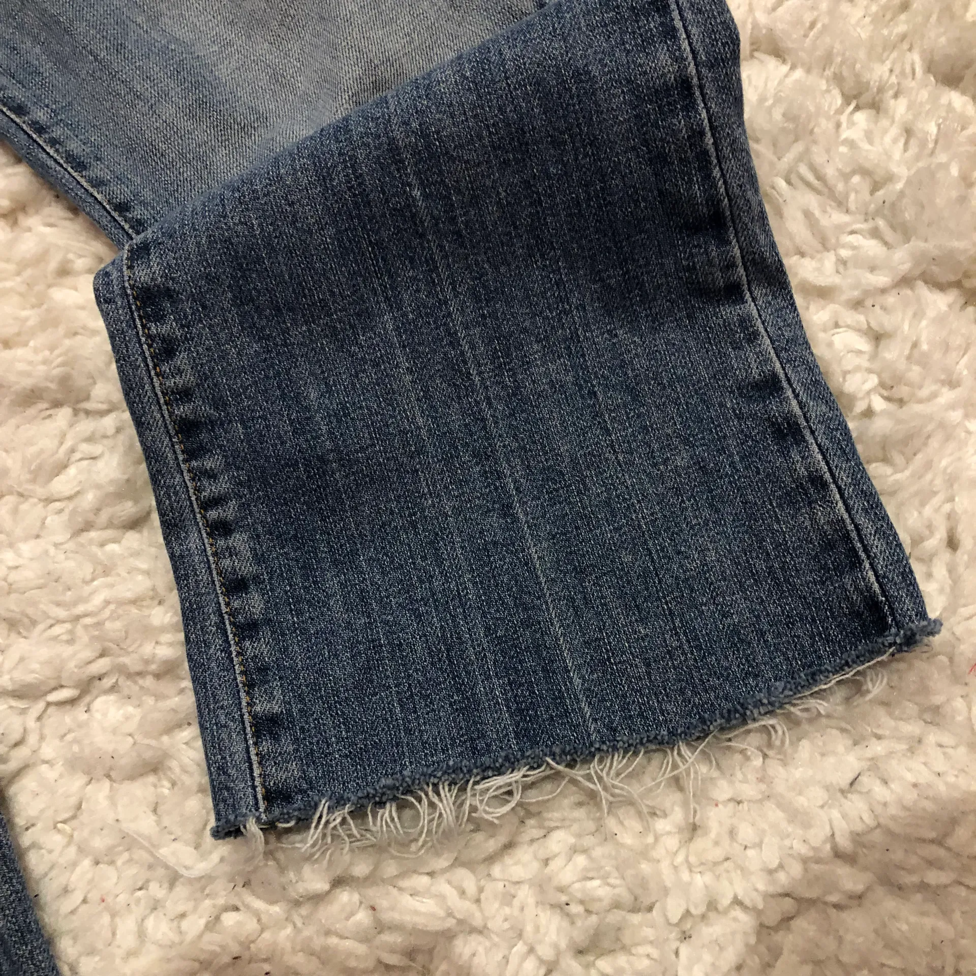 7 for All Man Kind Bootleg Jeans Raw Distressed Hem 28 - Image 5