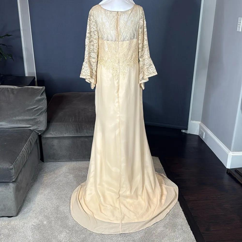 Women’s Full Length Chiffon & Lace Dress Mother of the Bride or Groom Size 10 - Image 6