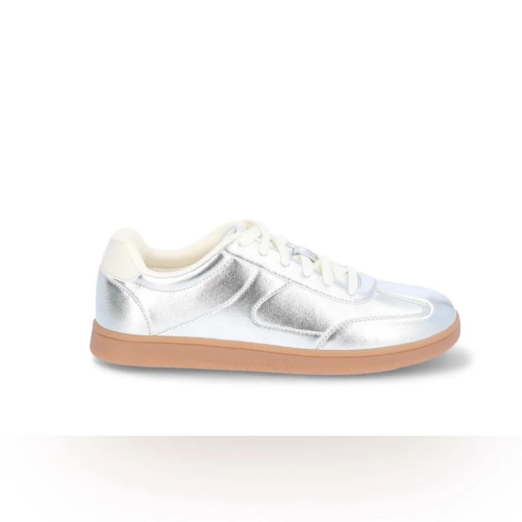 New Women's No Boundaries Lightweight Casual Sport Sneakers Size 8 Silver - Image 3