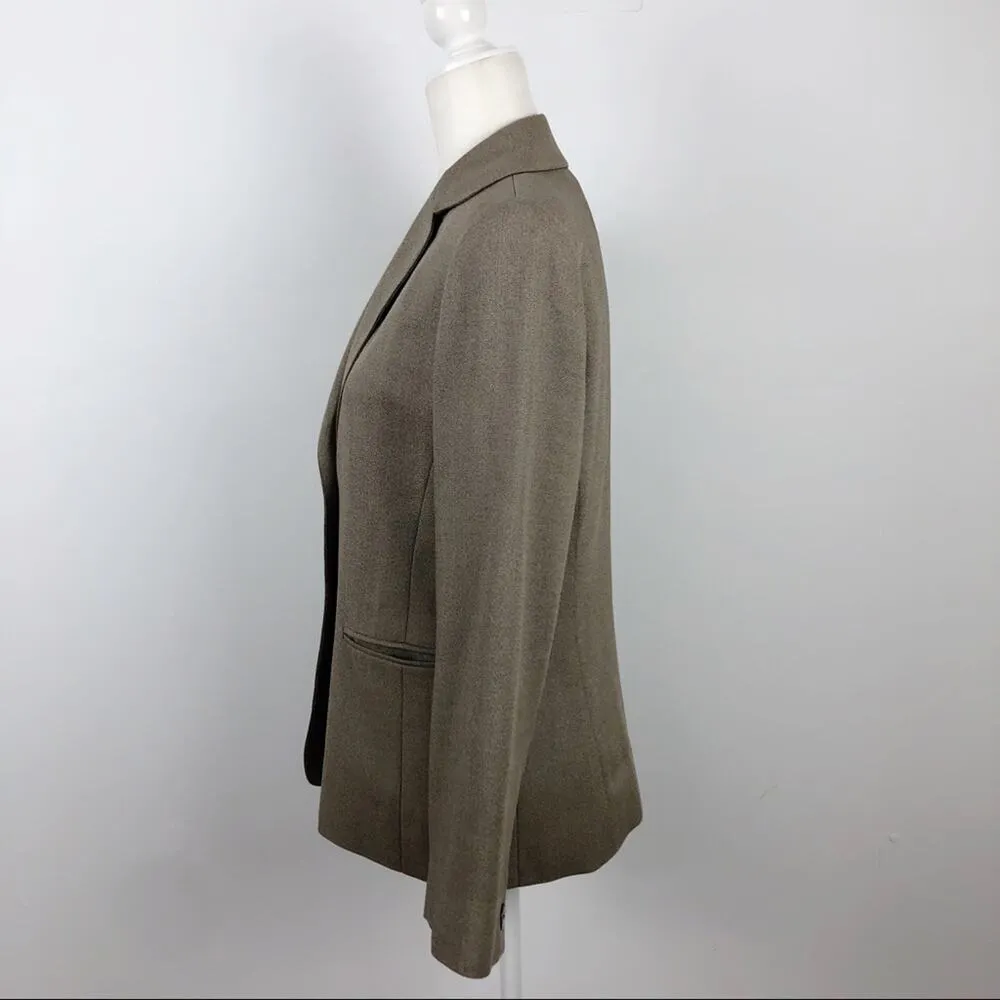 Lafayette 148 Beige Wool Silk Blazer Jacket 8P - Image 8