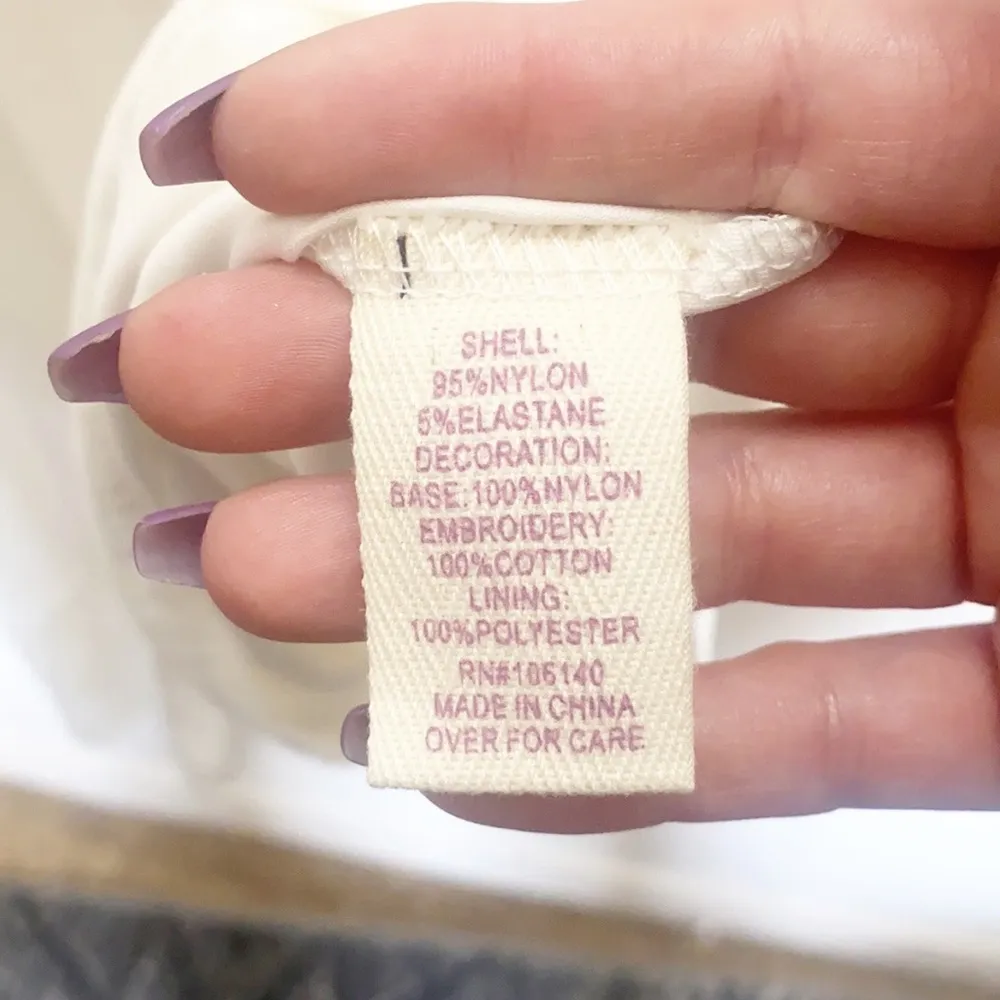 Altar'd State White Floral Keyhole Mesh Shift Mini Dress - Image 10