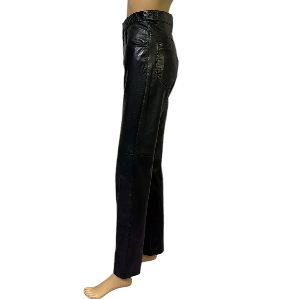 Genuine Leather Fenn Wright and Manson I Magnin Vintage Imported Pants Womens 6 - Image 4