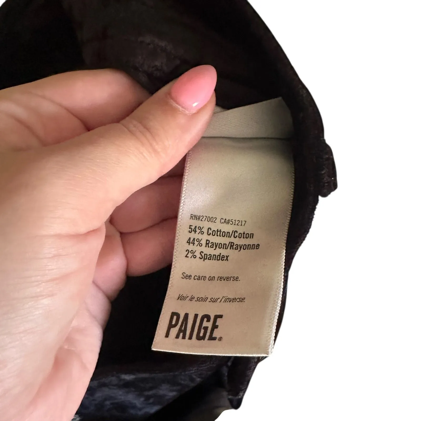 PAIGE‎ Nellie High Rise Velvet Culotte Pants Black Sz 27 - Image 6